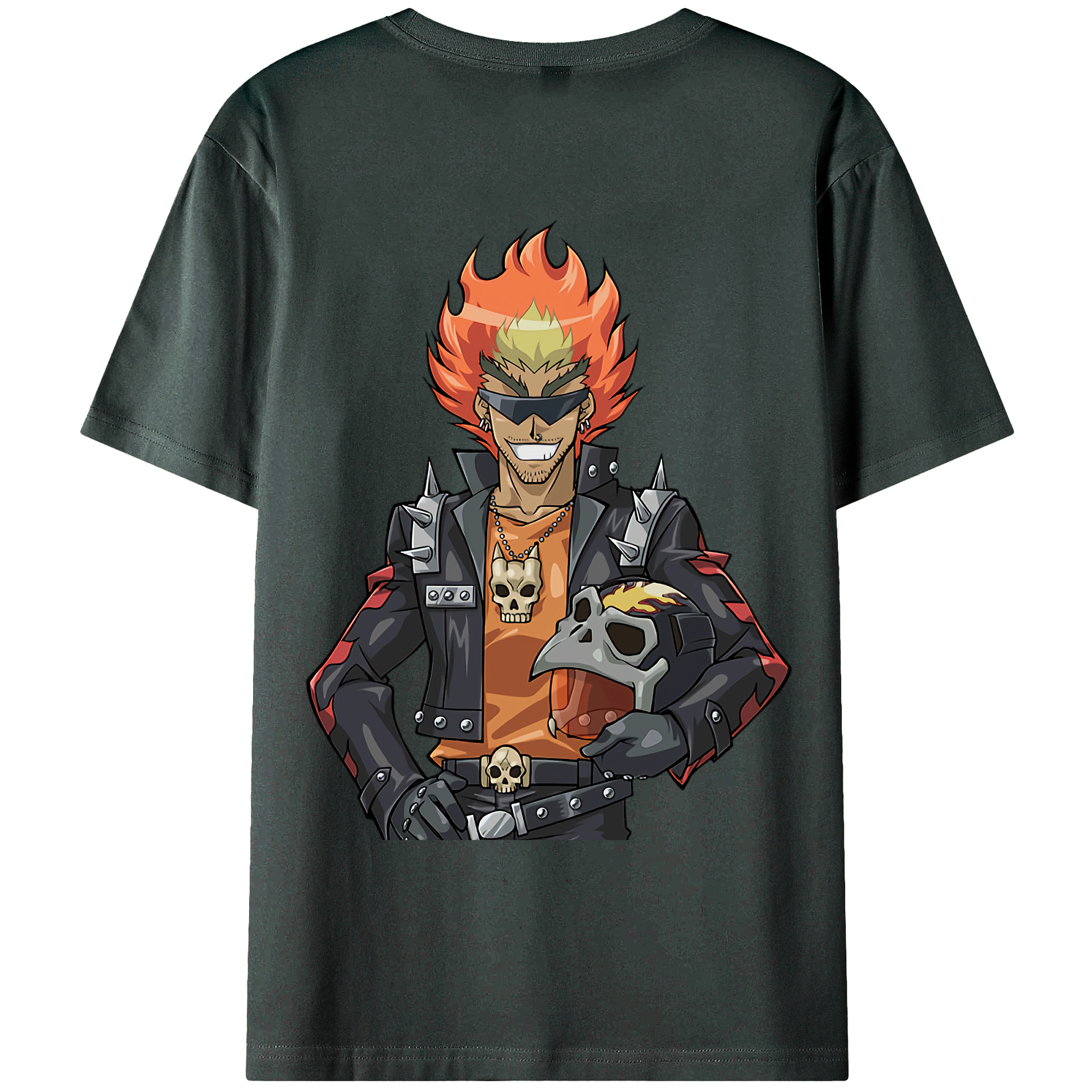 （画像用） 遊☆戯☆王 Yu-Gi-Oh! 綿100％ メンズ半袖Tシャツ（バックプリント） 通気性